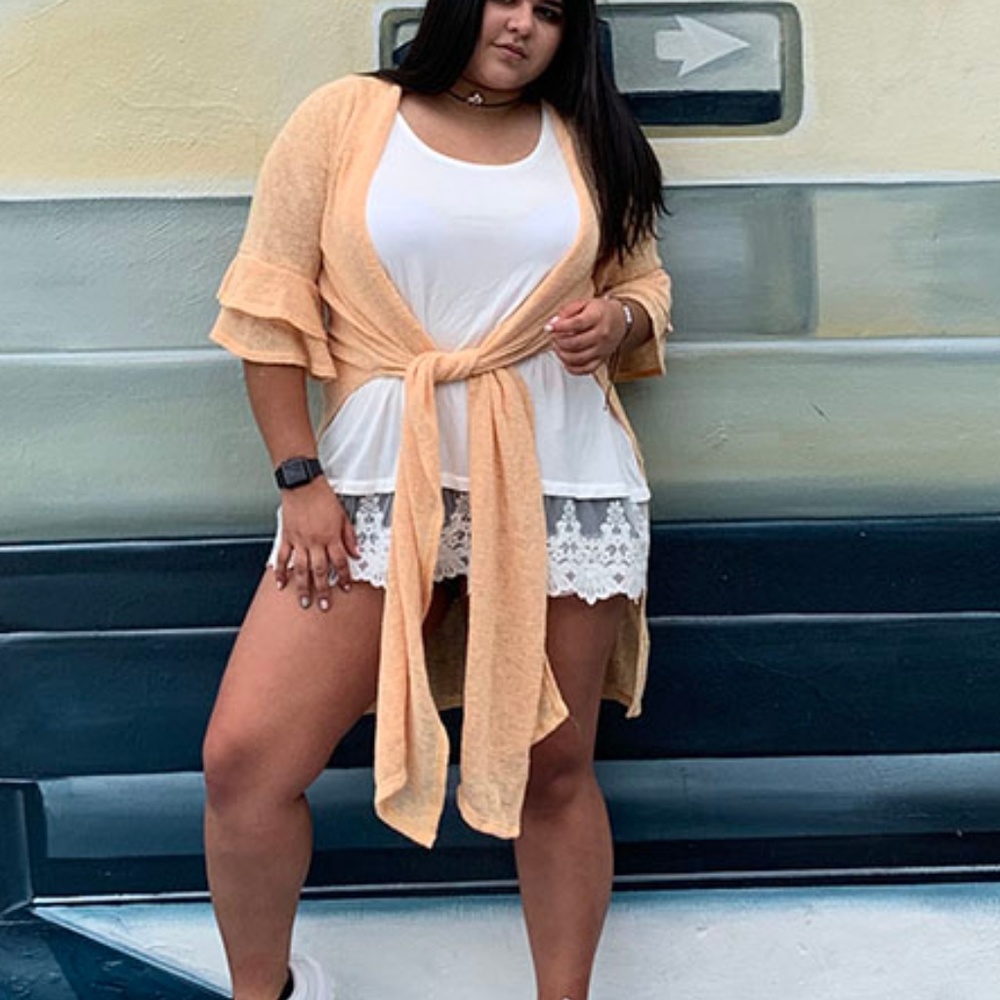 💞 PLUS SIZE Kimono Cardigan Front Lightweight